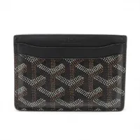 ゴヤール マリニー PVC×レザー コインケース ブラック ABランクの