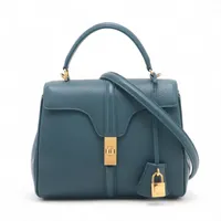 セリーヌ 16セーズ スモール レザー 2WAYハンドバッグ ピンク A