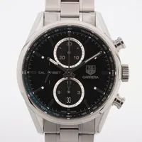 タグホイヤー カレラ キャリバー 1887 クロノグラフ CAR2110.BA0720 SS AT 黒文字盤