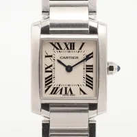 カルティエ タンクフランセーズ W51008Q3 SS QZ アイボリー文字盤
