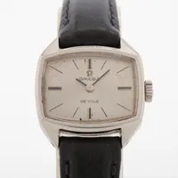 オメガ デヴィル 511.0338 SS×社外革 手巻き シルバー文字盤