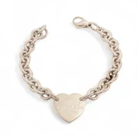 美品◆ティファニー ブレスレット リターントゥ ハートタグ シルバー925 刻印 TIFFANY&Co. ティファニー リターントゥティファニー ハートタグ