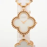 ヴァンクリーフ&アーペル アルハンブラ VCARO40T00 YG QZ シェル文字盤