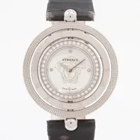 ヴェルサーチ SS×革 QZ シェル文字盤