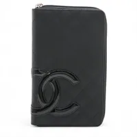 即決お約束価格！入手困難！ シャネルカンボンオーガナイザー正規品保証2721. CHANEL シャネル カンボンライン 長財布 オーガナイザー ピンク