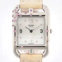 エルメス ケープコッド CC1.233 SS×革 QZ シェル文字盤