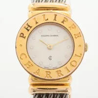 フィリップシャリオール サントロペ 7007901 SS×GP QZ シェル文字盤