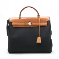 エルメス エールバッグPM トワルオフィシエ ブラック シルバー金具
