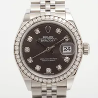 ロレックス レディ デイトジャスト 279384RBR SS×WG AT グレー文字盤