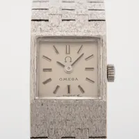 オメガ WG×社外WG 手巻き シルバー文字盤