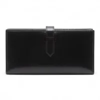 エルメス ベアンスフレ ボックスカーフ ブラック ブラック金具