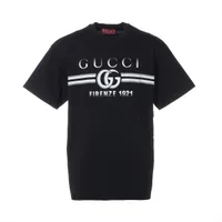 グッチ コットン Tシャツ 25SS M ブラック