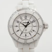 シャネル J12 H0968 SS×CE QZ 白文字盤