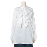 ヨーコチャン コットン ブラウス ホワイト