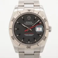 ロレックス デイトジャスト ターノグラフ 116264 SS×WG AT 黒文字盤