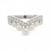 ショーメ ジョゼフィーヌ エグレット パール ダイヤ ネックレス 750(WG