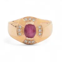 プリマビジュー ルビー ダイヤ K18(YG)