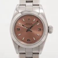 ロレックス オイスターパーペチュアル 67180 SS AT ピンク文字盤