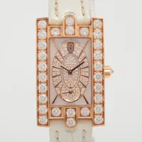 ハリーウィンストン アベニュー AVEQHM21 PG×革 QZ シェル文字盤