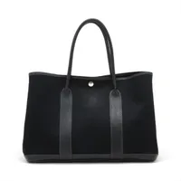 エルメス ガーデンパーティ36 PM トワルオフィシエ ブラック シルバー金具