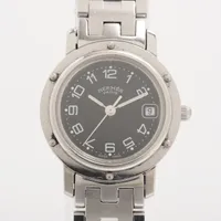 エルメス クリッパー CL4.210 SS QZ 黒文字盤