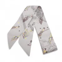 エルメス カレ90 COSMOS 宇宙観 シルク スカーフ グレー AB