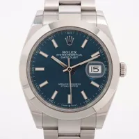 ロレックス デイトジャスト 126300 SS AT 青文字盤