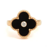 ヴァンクリーフ&アーペル ヴィンテージアルハンブラ オニキス ダイヤ 750(YG)