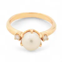 4℃ パール ダイヤ K18(YG)