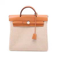 エルメス エールバッグアドPM トワルGM ブラウン