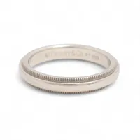 ティファニー ミルグレインバンド Pt950