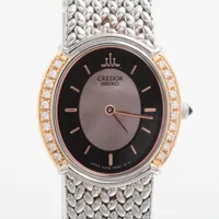 セイコー クレドール 5A70-3000 SS×YG QZ シェル文字盤