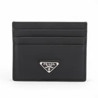 サフィアーノレザー製のブラックマネークリップPRADA ブラック マネークリップ PRADA - 新品 プラダ PRADA マネークリップ サフィアーノ ネロの