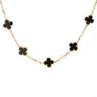 ヴァンクリーフ&アーペル ヴィンテージアルハンブラ 20P オニキス 750(YG)