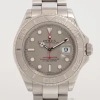 ロレックス ヨットマスター40 16622 SS×PT AT シルバー文字盤