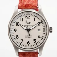 IWC パイロットウォッチ マークXVIII IW327012 SS×社外革 AT シルバー文字盤