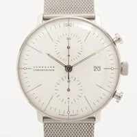 ユンハンス マックスビル クロノグラフ 027/4600.04 SS AT シルバー文字盤