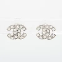 正規品 シャネル ピアス 片耳 ココマーク シルバー F20V ラインストーン シャネル ココマーク GP×ラインストーン ピアス(両耳用) F20V