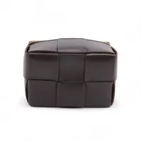 ◇ボッテガヴェネタ◇レザー/マキシイントレチャート/コンパクトウォレット/財布 ボッテガヴェネタ マキシイントレチャート レザー 財布 ブラック