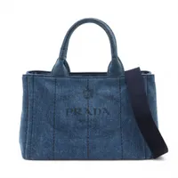 プラダ ミニカナパ キャンバス 2WAYショルダーバッグ ホワイト