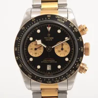 チュードル ブラックベイ 79363N SS×YG AT 黒文字盤