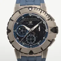 ハリーウィンストン オーシャン クロノグラフ OCSACH44ZZ007 ザリウム×ラバー AT スケルトン文字盤