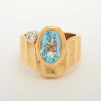 ノンブランド ブルートパーズ ダイヤ 750