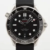 オメガ シーマスター ダイバー300 コーアクシャル マスタークロノメーター 210.30.42.20.01.001 SS×社外ラバー AT 黒文字盤