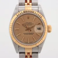 ロレックス レディ デイトジャスト 69173 SS×YG AT シャンパン文字盤