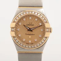 オメガ コンステレーション 123.25.24.60.58.001 SS×YG QZ シャンパン文字盤