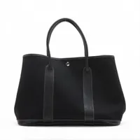 エルメス ガーデンパーティ36 PM トワルオフィシエ ブラック シルバー金具