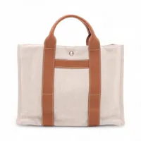 エルメス サックアーネMM トワルアッシュ ベージュ シルバー金具