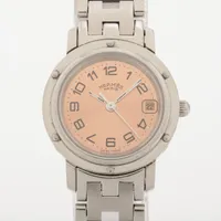エルメス　クリッパー　CL4.210 ステンレススチール　オレンジ文字盤 エルメス クリッパーの腕時計（HERMES）| 東京銀座のヴィンテージ