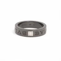 ブルガリ ブルガリブルガリ ダブルロゴ 1P ダイヤ 750(WG)×セラミック